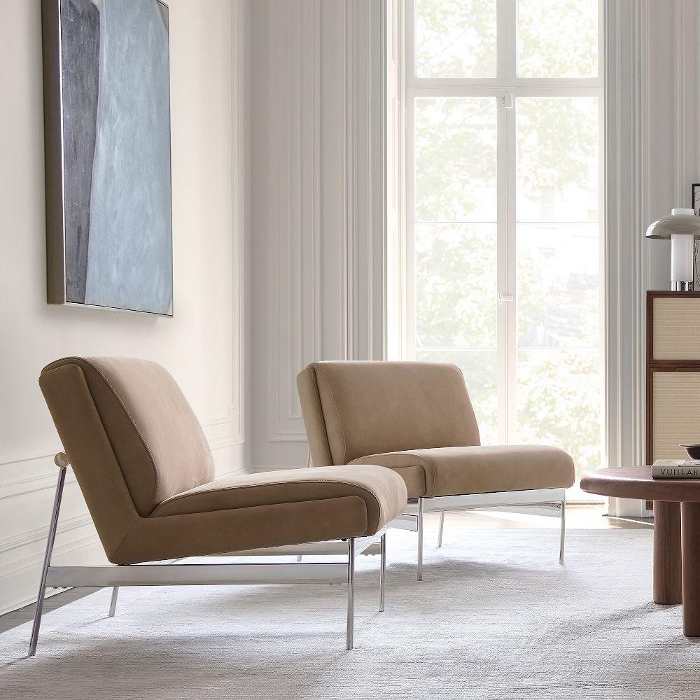 West elm leather slipper chair 2025